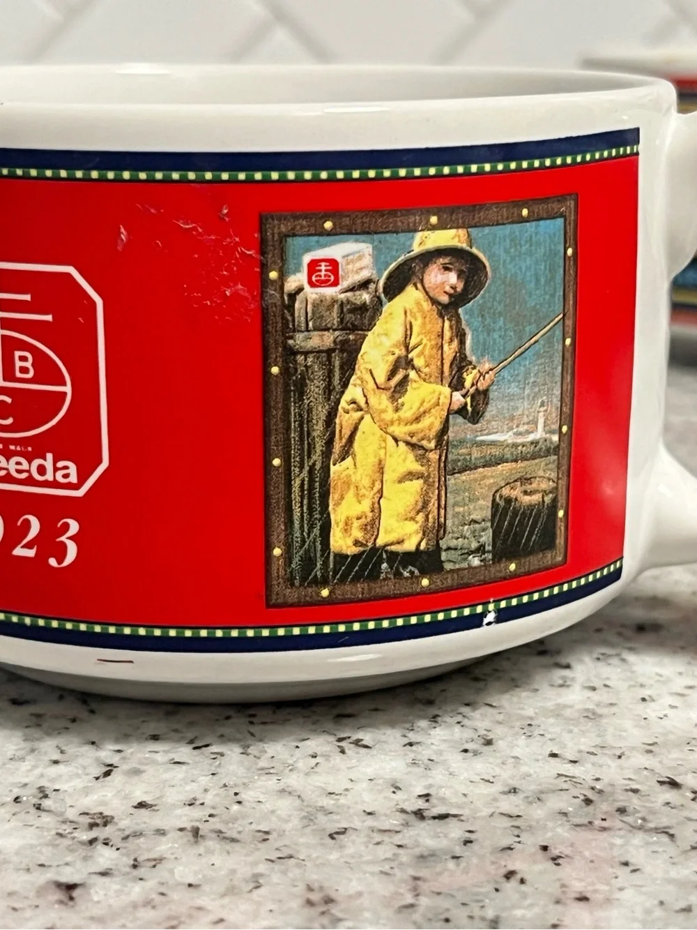 Vintage Nabisco Uneeda Biscuit & Ritz Cracker Soup Mug Set of 2 Collectible